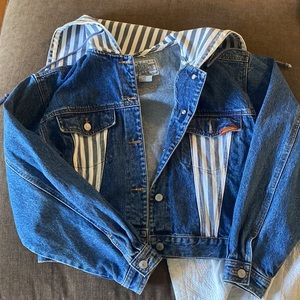 Vintage Jordache jeanswear finest quality 100% cotton jacket -striped detail